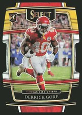 2021 Panini Select #84 Derrick Gore Black and Gold Prizm Die Cut RC