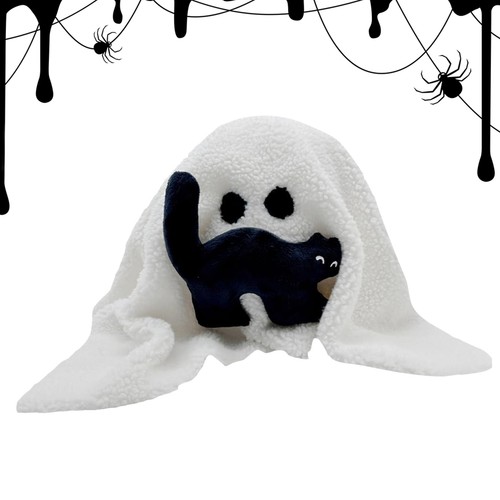 Ghost Plush Toy Stuffed Plush Halloween Ghost Pillow Halloween Vibe Stuffed Gift - Picture 7 of 9