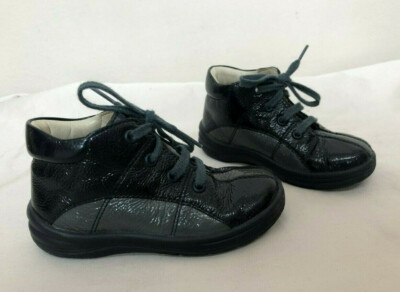 Elefanten Baby Toddler Slate Gray Green Patent Leather Shoes Size 21 M