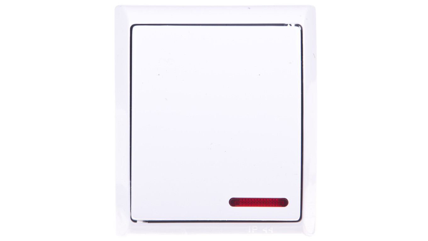 WAVE Single hermetic IP44 connector with backlight, white ŁNH-1HS/00 /T2UK