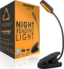 Amber Light Giftable Amber Book Light - Blue Light Blocking - Night Reading Bo