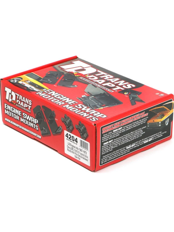 Trans-Dapt Motor Mount LS Swap Bolt-On Polyurethane / Steel Black / Red (4204) - Image 2 of 4