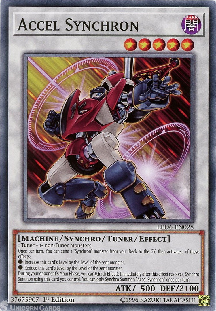LED6-EN028 Accel Synchron Common 1st Edition Mint YuGiOh Card