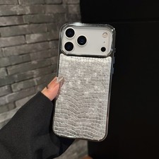 For iPhone 17 Pro Max 16 15 14 13 1211 Retro Luxury Crocodile Leather Case Cover