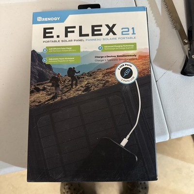 Renogy E.FLEX 21W Foldable Waterproof Solar Panel - Black - NEW
