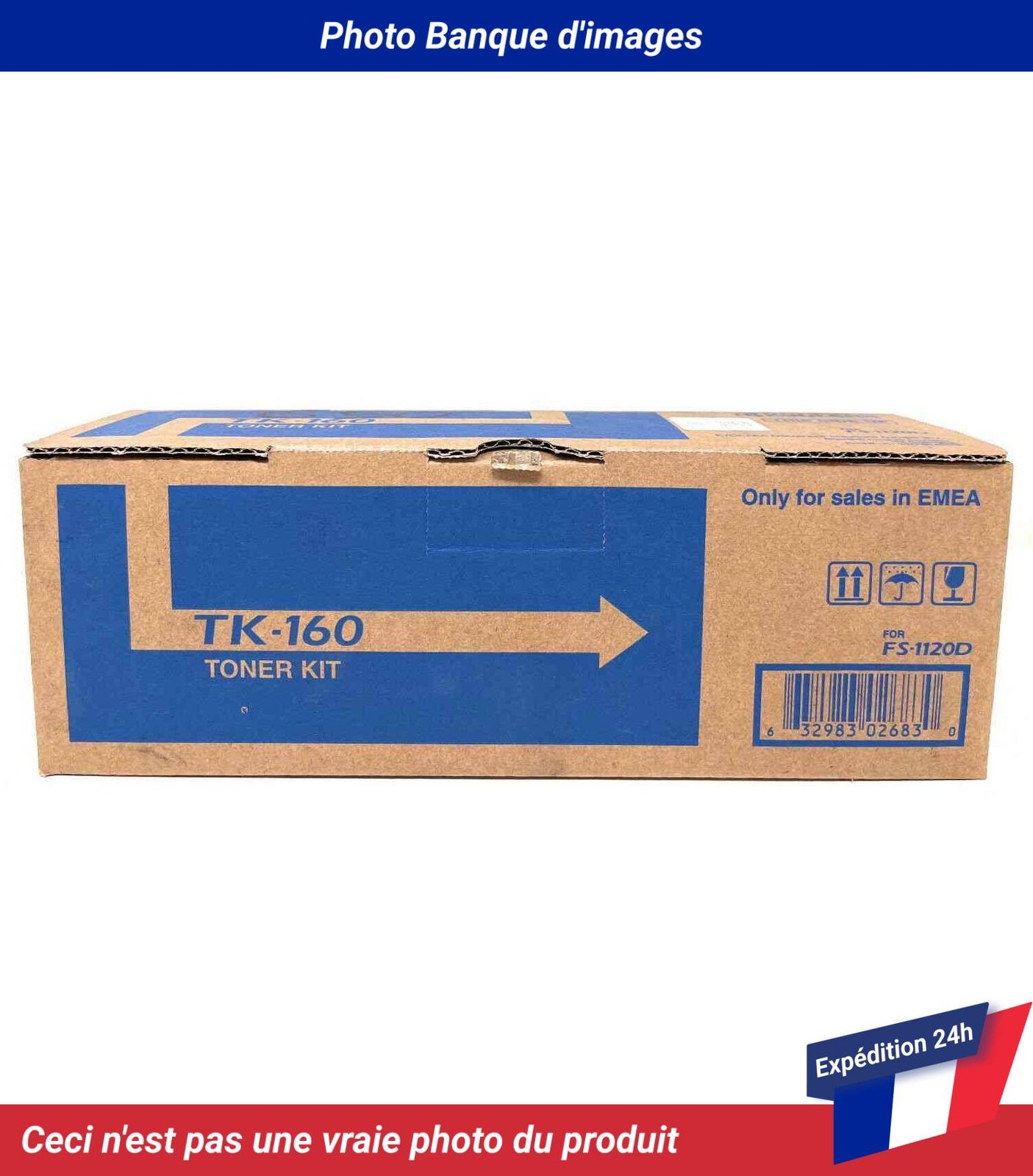 TK-160 Kyocera Mita FS-1120D Kit de Toner Noir