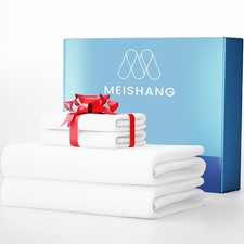 Extra Deep Pocket Queen Sheets 600 Thread Count Egyptian Cotton White 4 PCS