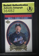 BAS 2002 Upper Deck World Series Heroes Jesse Orosco Beckett Auth Sticker 3c7