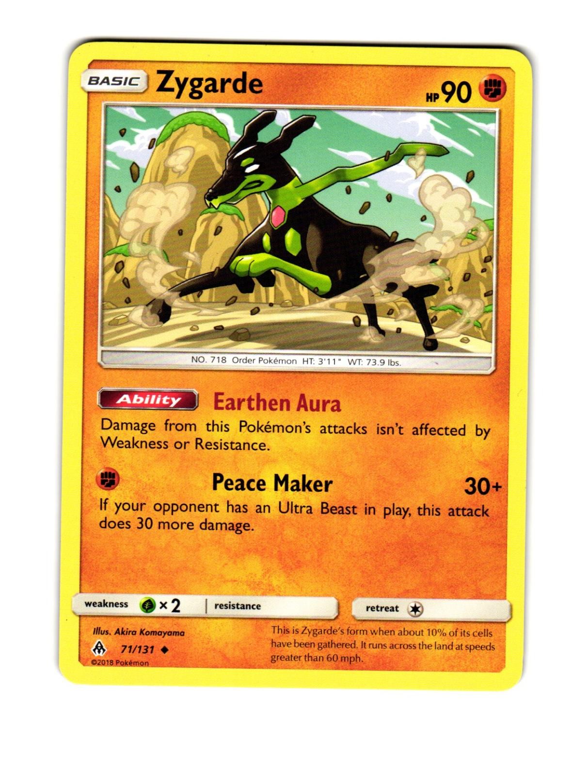 ZYGARDE 71/131 UNCOMMON FORBIDDEN LIGHT POKEMON HEAVILY PLAYED