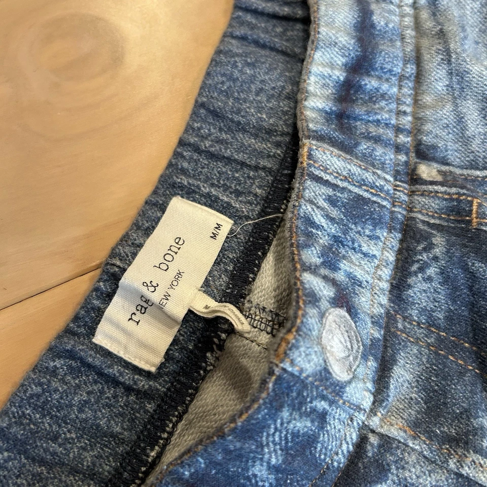 Pantalones de pierna ancha Rag Bone Miramar de felpa de algodón para mujer medianos Foto 3 de 4