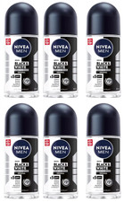 Nivea Men Roll-on deodorant for men 72H Black  White Invisible 50ml.PK 6