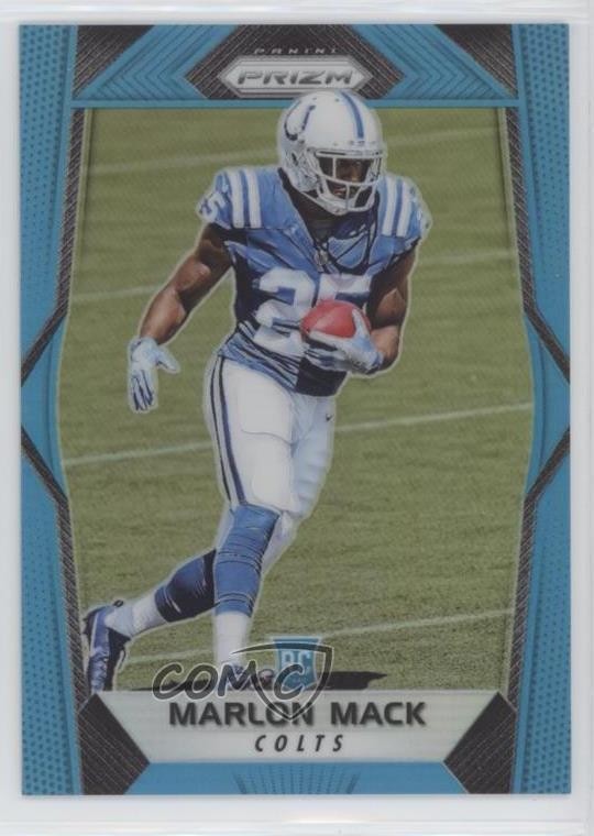 2017 Panini Prizm Rookies Light Blue Prizm 16/199 Marlon Mack #287 3n1