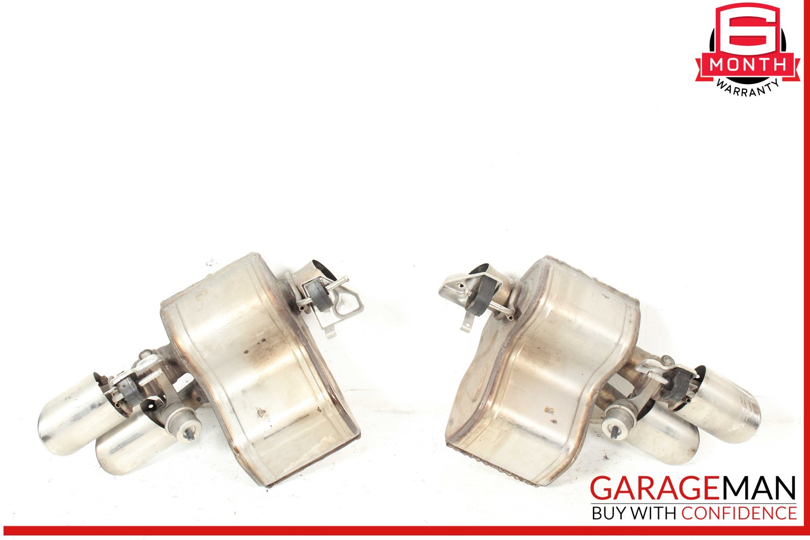 14-17 Maserati Ghibli Rear Left & Right Side Exhaust Muffler Tip Pipe Set of 2