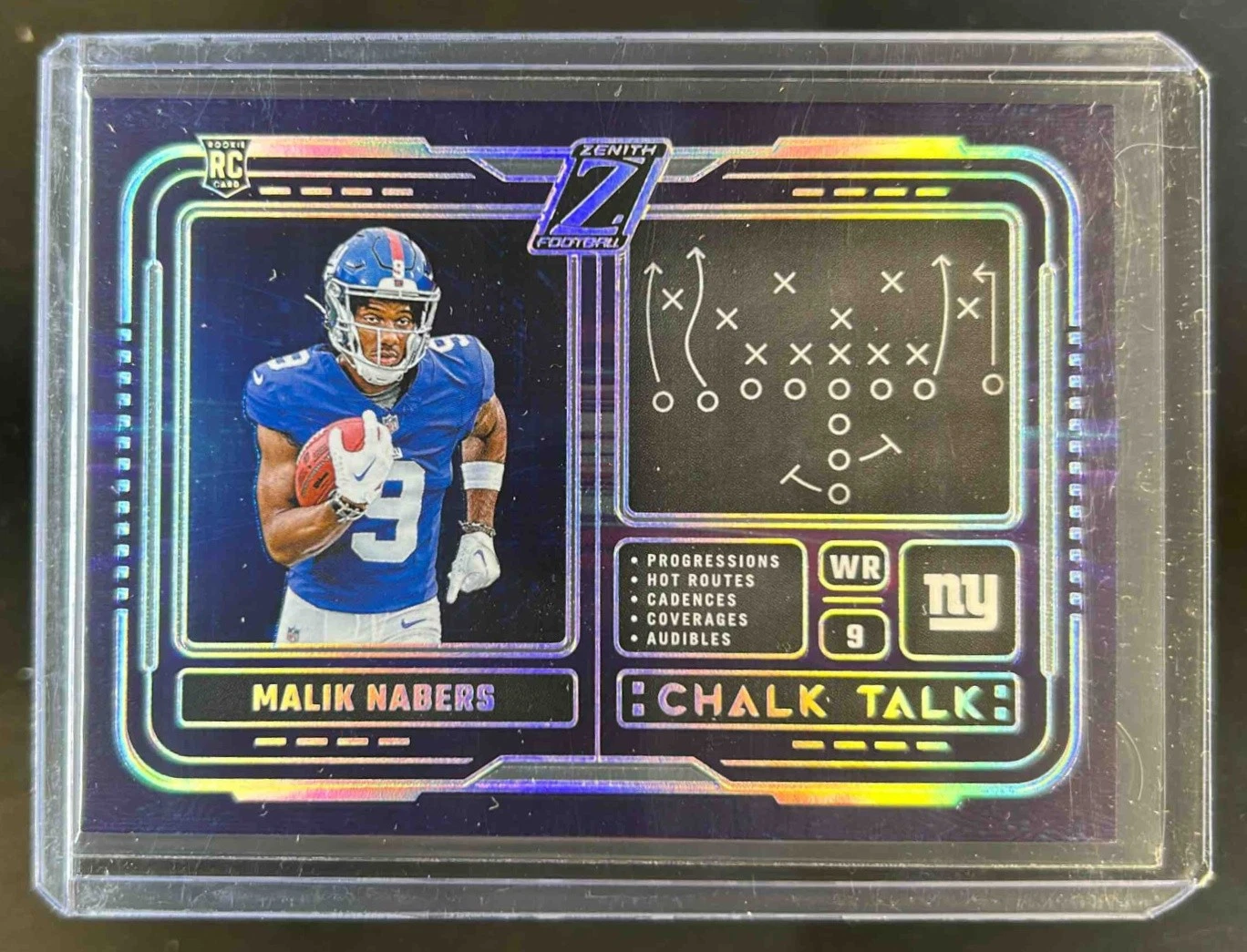 Malik Nabers Panini Zenith Chalk Talk #8 Base
