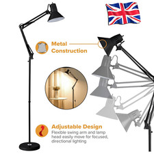 Tall Spotlight Floor Lamp Standard Free Standing Living Room Home Light E27 Bulb