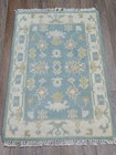 Bohemian Oushak Rug, Oushak Turkish Rug, Hand Made Contemporary Rug, 2x3 Ft — photo 8