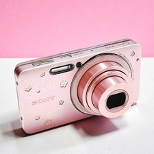 Sony Cyber-Shot DSC-W570D Pink Digital Camera w/Battery Charger SD card Japanese