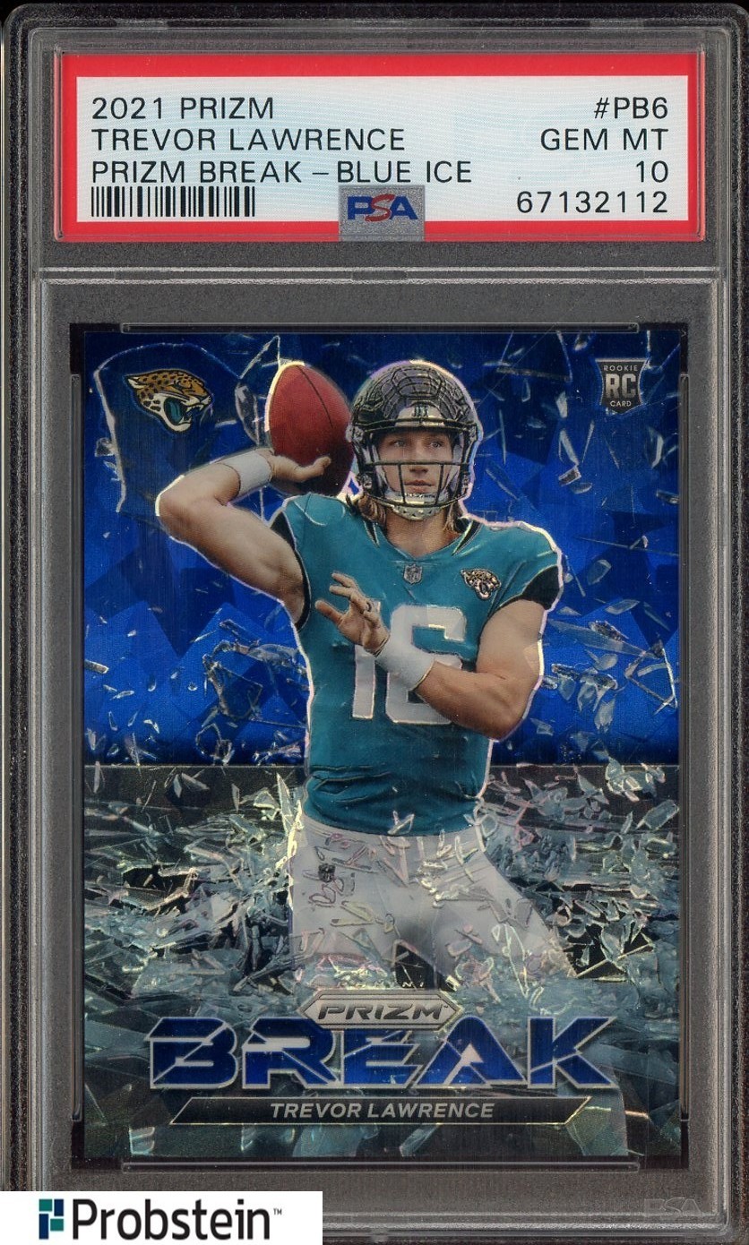 Trevor Lawrence Panini Prizm Break #PB6 Blue Ice