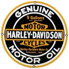 VINTAGE HARLEY DAVIDSON MOTORCYCLES PORCELAIN DEALERSHIP SIGN GAS OIL QUALITY