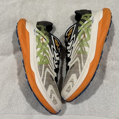 Hoka Tecton X 2 Trail Running Shoes - White Solar Flare - Size 13D Mens