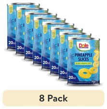  8 pack Dole Pineapple Slices - 20oz Cans, 100 Pineapple Juice,No Added Sugars
