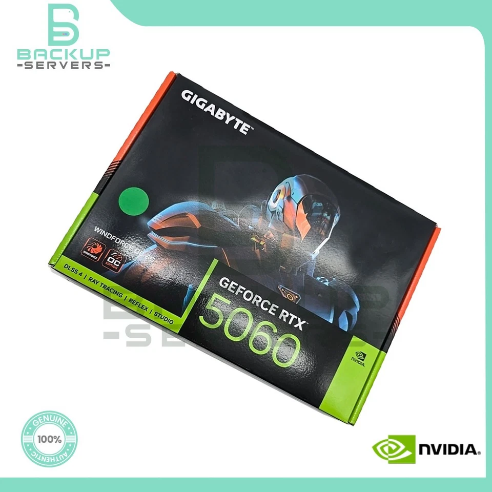 "NEW" GIGABYTE NVIDIA RTX 5060 WINDFORCE OC 8GB GDDR7 PCI-E 5.0 x8 Gaming GPU - Image 3 of 3