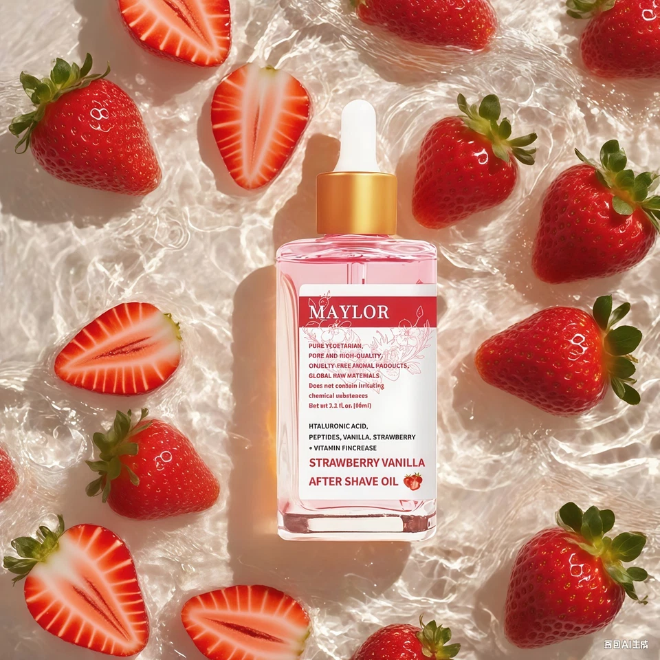 Aceite de fresa vainilla para después del afeitado para mujeres para una piel suave, suave servir después del afeitado Foto 4 de 4