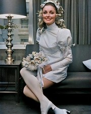 Vintage Photo Colorized Sharon Tate on her wedding day to Roman Polanski