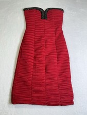 Daisy Ruched Bodycon Dress With Black Beading Women’s Small