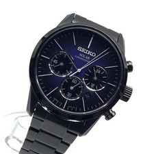 Seiko V175-0CV0 Solar Chronograph 39mm Navy Gradient Dial S518074