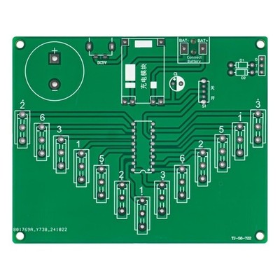 Kalimba Pentatonic Scale Electronic DIY Kit 7.7x4.4cm Green PCB 3.7V DC