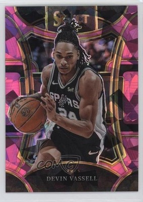 2023 Select Mezzanine Level Pink Cracked Ice Prizm 46/99 Devin Vassell #353 14dh