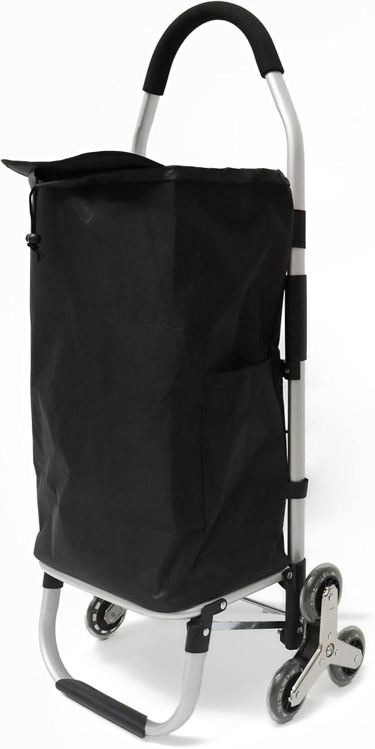 Foldable 3-in-1 Grocery Cart with 6 Wheels & Waterproof Bag - 110 lbs Capacity