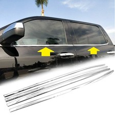 Quality Accessories 4pcs Stainless Steel Window Molding Trims Overlays Compat...