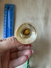 Vintage German Blown Glass Horn Christmas Ornaments Green Gold Set of 2 — photo 8