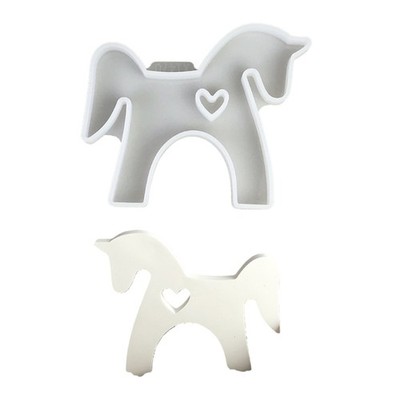 Hollowed Heart Ponies Silicone Casting Mold Perfect For Handmade Plasters