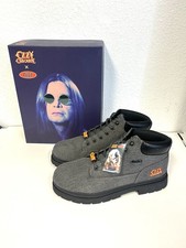 Lugz x Ozzy Osbourne "Bark At The Moon" Drifter  Men's Boots Grey Denim Sz 11.5D