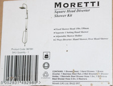 Moretti Square Head Diverter Shower Kit