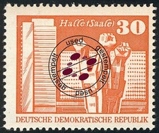 1899 Aufbau in der DDR Großformat 30 Pf, gestempelt O