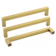 25 Pack Brass Kitchen Hardware Gold Drawer Pulls - LSJ12GD160 Brushed Gold Ca...
