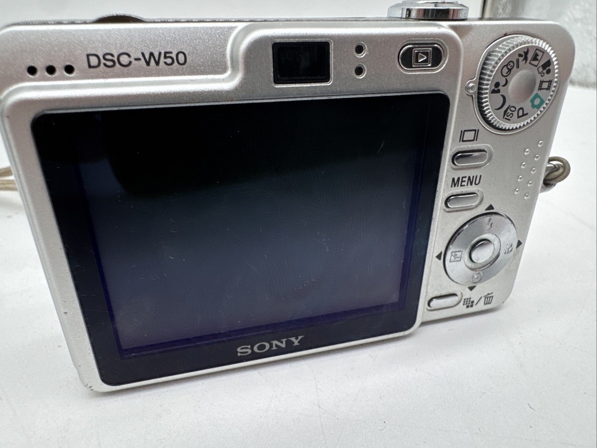 Sony Cyber-shot DSC-W50 6.0MP Digital Camera - Silver for sale