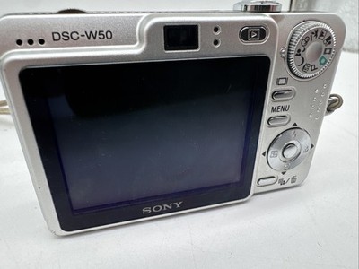 Sony Cyber-shot DSC-W50 6.0MP Digital Camera - Silver for sale