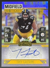 2024 Panini Contenders Troy Fautanu Rookie #186 Midfield Ticket Auto /50 RC SP