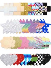 25 Pairs Glitters Nipple Cover Pasties Disposable Nipple Covers No Show Satin...