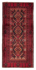 Traditional Vintage Hand-Knotted Oriental Carpet 3'6" x 6'11" Wool Area Rug