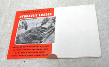 VINTAGE 1954 JOHN DEERE TRACTOR LOADER 50 60 70 A B G MAILER BROCHURE ORIGINAL
