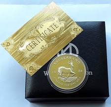 1984 Gold 1oz 24K-P MOST FAMOUS Krugerrand Coin South Africa BOX & COA MUST SEE!