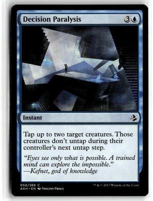 DECISION PARALYSIS 50 COMMON AMONKHET MAGIC: THE GATHERING LIGHTLY PLAYED