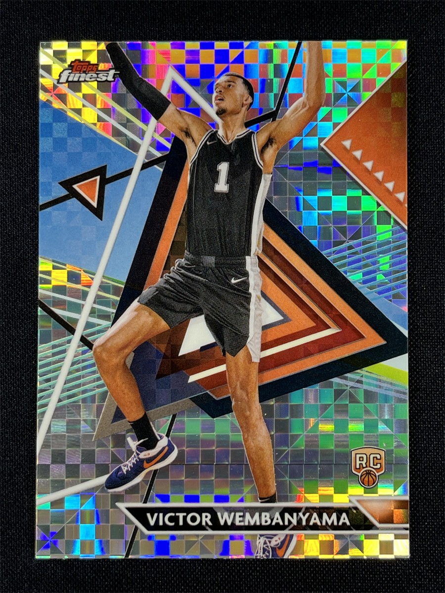 2023-24 Topps Finest Victor Wembanyama #197 Checkerboard Refractor Rookie RC