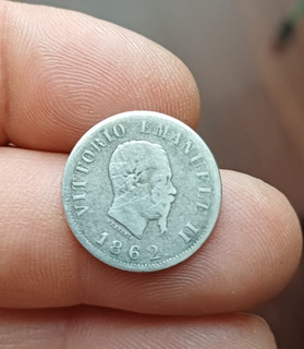 REGNO D ITALIA MONETA 20 CENTESIMI 1862 BB VITTORIO EMANUELE II TORINO STEMMA